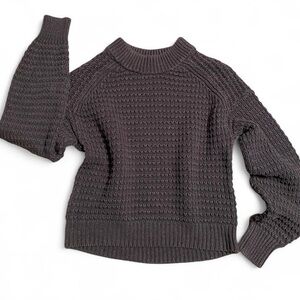 Women's Textured Knit Sweater - Dark Gray